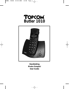 Mode d’emploi Topcom Butler 1010 Téléphone sans fil