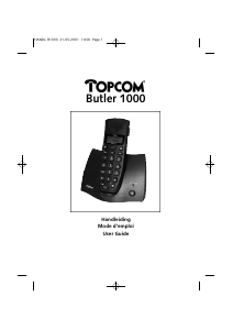 Mode d’emploi Topcom Butler 1000 Téléphone sans fil