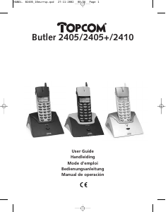 Mode d’emploi Topcom Butler 2405+ Téléphone sans fil