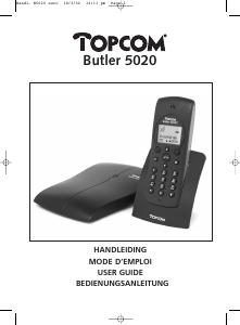 Mode d’emploi Topcom Butler 5020 Téléphone sans fil