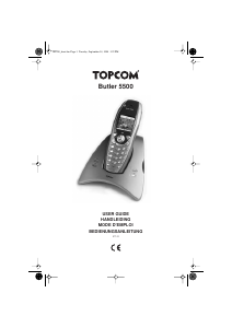 Bedienungsanleitung Topcom Butler 5500 Schnurlose telefon