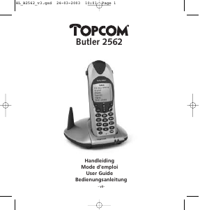 Bedienungsanleitung Topcom Butler 2562 Schnurlose telefon