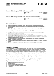 Bruksanvisning Gira 0496 06 Brandvarnare