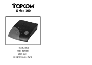 Manual Topcom Orfeo 100 Answering Machine