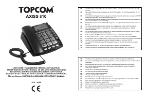 Manual de uso Topcom Axiss 810 Teléfono