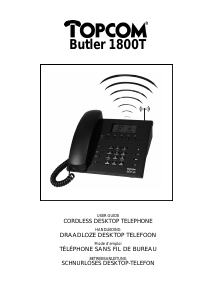 Mode d’emploi Topcom Butler 1800T Téléphone