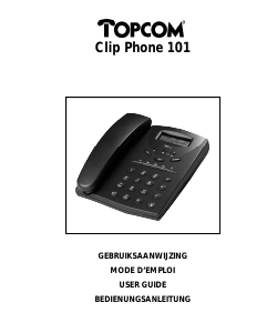 Handleiding Topcom Clip Phone 101 Telefoon