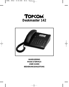 Mode d’emploi Topcom Deskmaster 142 Téléphone