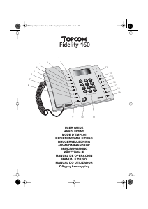 Manual de uso Topcom Fidelity 160 Teléfono