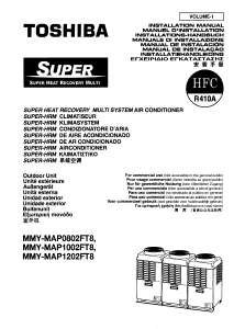 Manual Toshiba MMY-MAP0802FT8 Ar condicionado