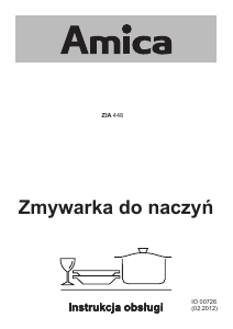 Instrukcja Amica ZIA 448 Zmywarka