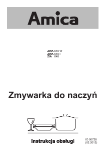 Instrukcja Amica ZIA 648 Zmywarka