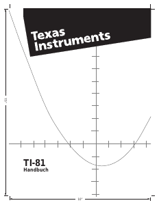 Bedienungsanleitung Texas Instruments TI-81 Grafikrechner