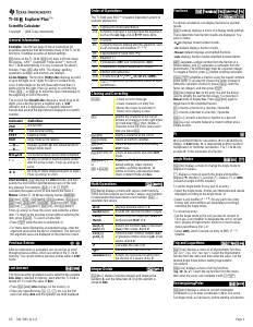 Manual Texas Instruments TI-34 II Explorer Plus Calculator
