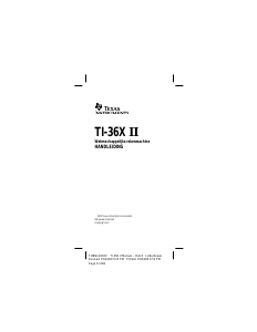 Handleiding Texas Instruments TI-36X II Rekenmachine