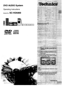 Manual Technics SC-HDA800 Home Theater System