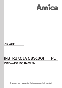 Instrukcja Amica ZIM 448 E Zmywarka