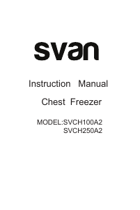 Manual Svan SVCH100A2 Freezer