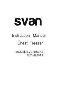 Manual Svan SVCH250A2 Freezer