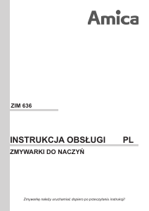 Instrukcja Amica ZIM 636 Zmywarka