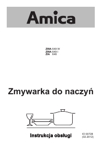 Instrukcja Amica ZWA 649 I Zmywarka