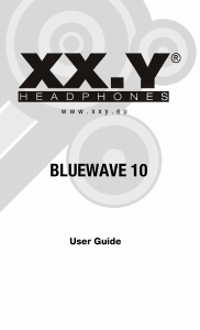 Manual XX.Y Bluewave 10 Headphone