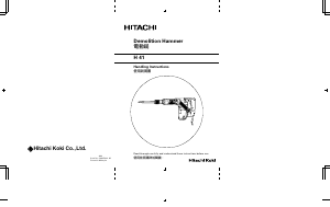 Manual Hitachi H 41 Demolition Hammer