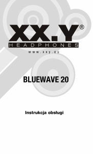Instrukcja XX.Y Bluewave 20 Słuchawki