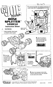 Handleiding Hasbro GI Joe Bone Splitter