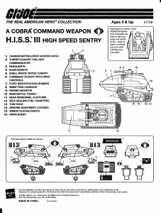 Manual Hasbro GI Joe Cobra H.I.S.S. III High Speed Sentry