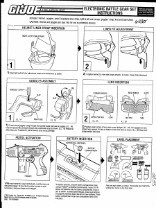 Manual Hasbro GI Joe Electronic Battle Gear