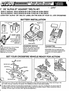 Manual Hasbro GI Joe RC Crossfire Fast Attack Vehicle
