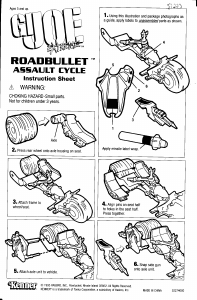 Manual Hasbro GI Joe Roadbullet Assault Cycle