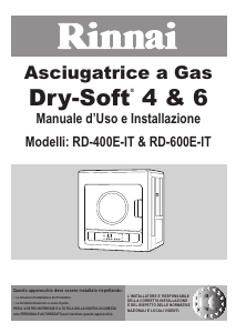 Manuale Rinnai RD-600E-IT Dry-soft 6 Asciugatrice