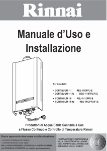 Manuale Rinnai Continuum 11i Caldaia a gas