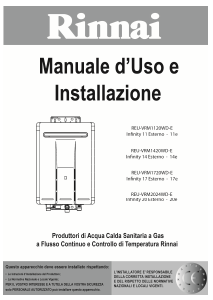 Manuale Rinnai Infinity 17e Caldaia a gas