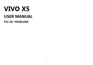 Manual BLU Vivo X5 Mobile Phone