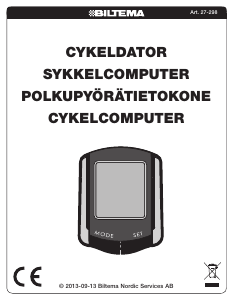 Brugsanvisning Biltema 27-298 Cykelcomputer