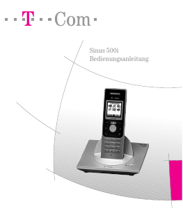 Bedienungsanleitung Telekom Sinus 500i Schnurlose telefon