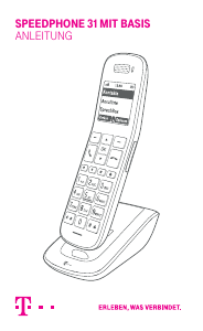 Bedienungsanleitung Telekom Speedphone 31 (mit basis) Schnurlose telefon