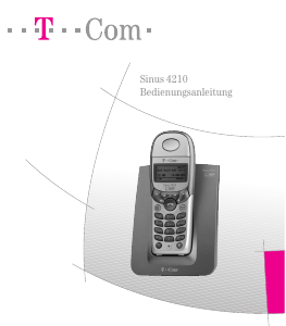 Bedienungsanleitung Telekom Sinus 4210 Schnurlose telefon