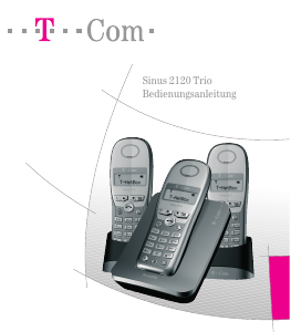 Bedienungsanleitung Telekom Sinus 2120 Trio Schnurlose telefon