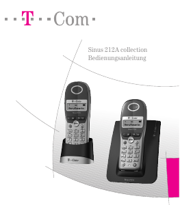 Bedienungsanleitung Telekom Sinus 212A Collection Schnurlose telefon