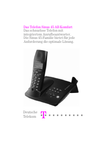 Bedienungsanleitung Telekom Sinus 45AB Komfort Schnurlose telefon