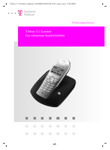 Bedienungsanleitung Telekom T-Sinus 711 Komfort Schnurlose telefon