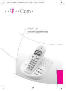 Bedienungsanleitung Telekom Sinus 712A Schnurlose telefon