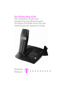 Bedienungsanleitung Telekom Sinus 45AB Schnurlose telefon