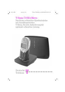 Bedienungsanleitung Telekom T-Sinus 710XA Micro Schnurlose telefon