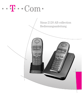 Bedienungsanleitung Telekom Sinus 2120 AB Collection Schnurlose telefon