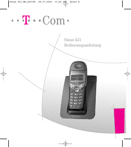 Bedienungsanleitung Telekom Sinus 421 Schnurlose telefon